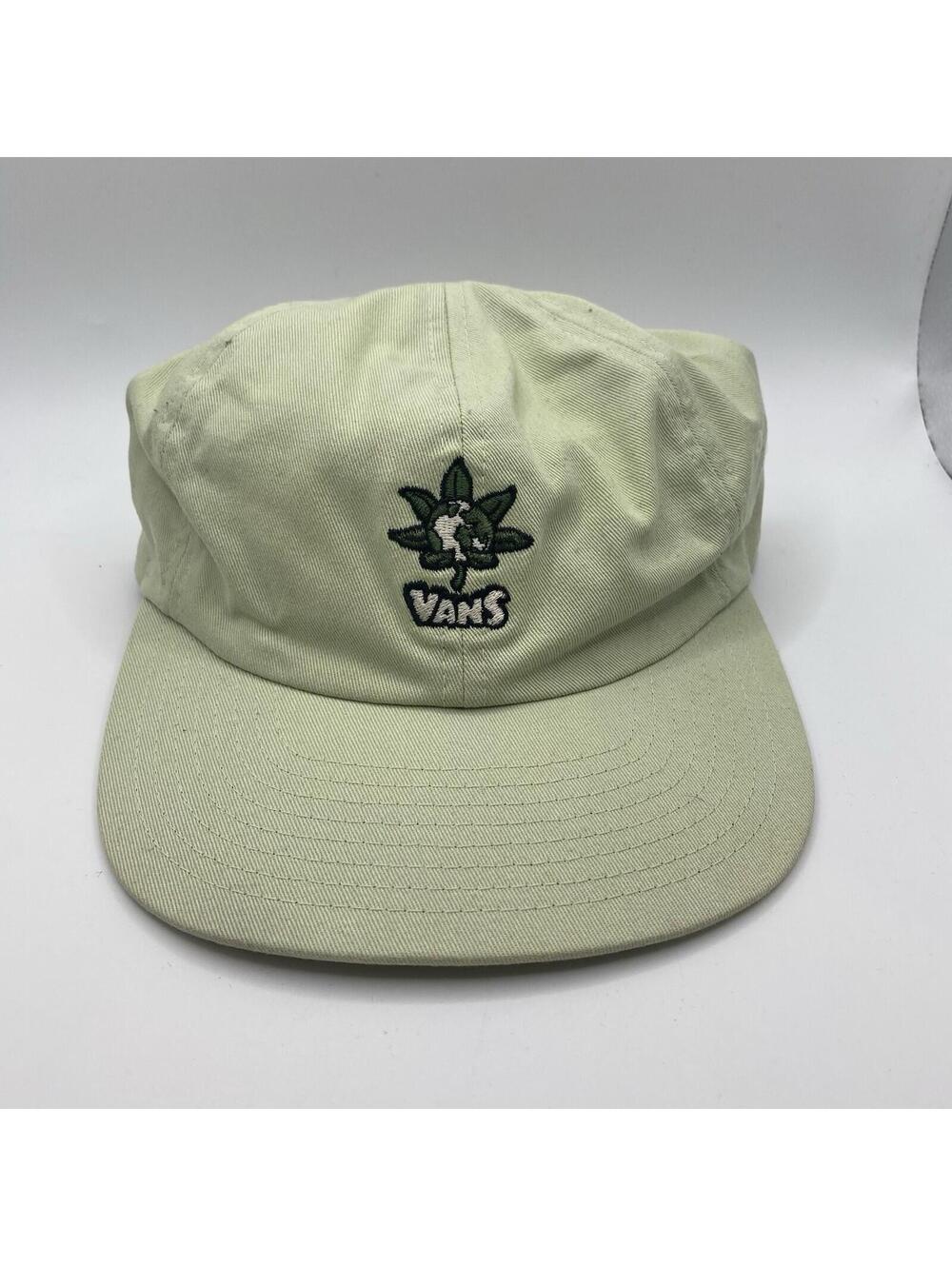 Vans Hat Cap Strap Back Lt Green Embroidered Peace Of Mind  One Size